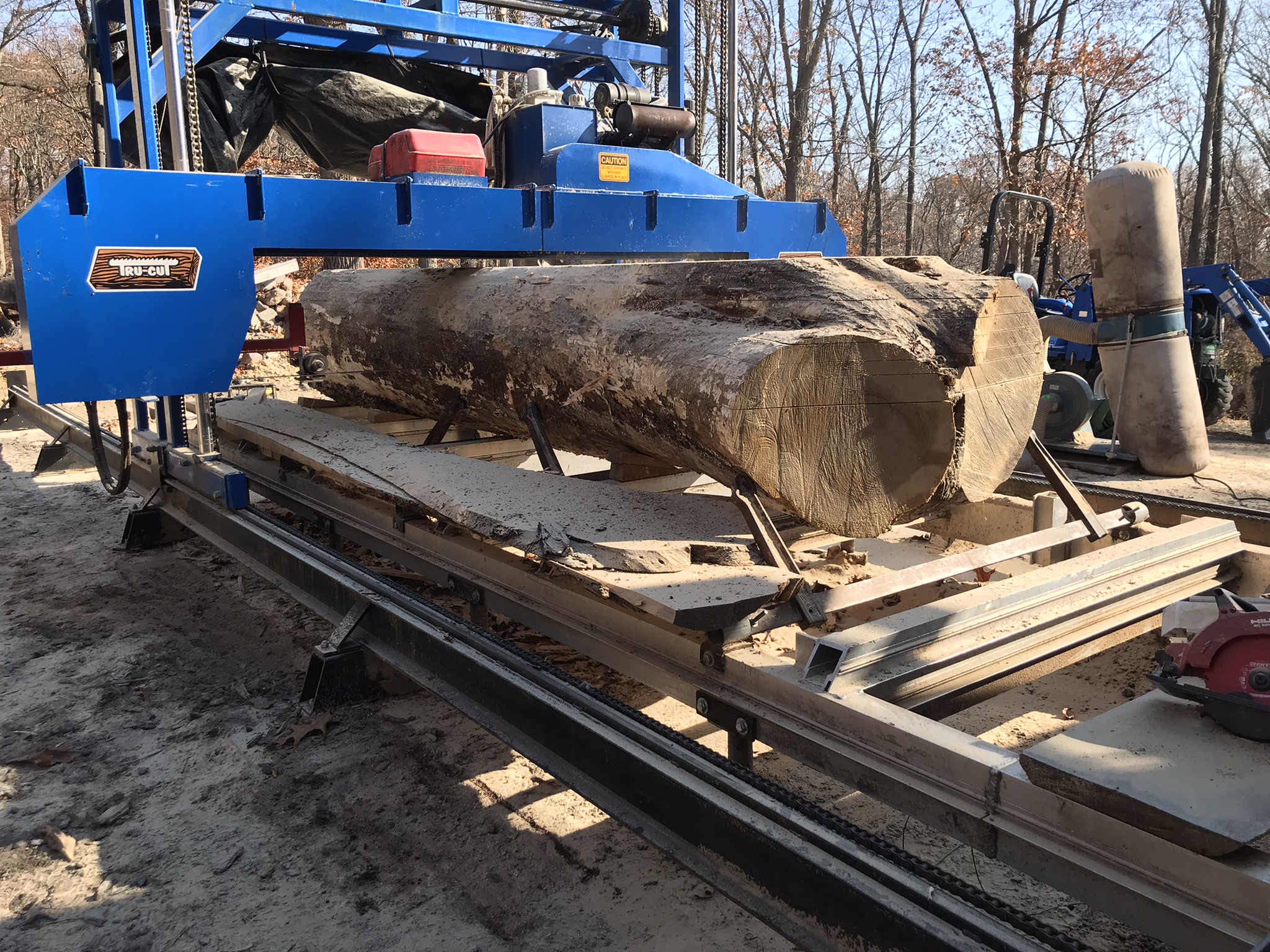 Premium wood slabs and band-saw